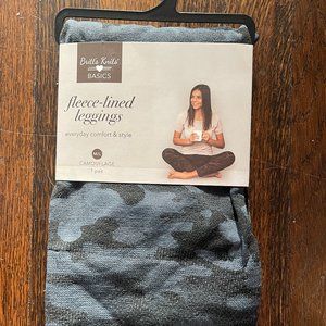 Britt's Knits Basics Fleece Lined Leggings - M/L Camouflage